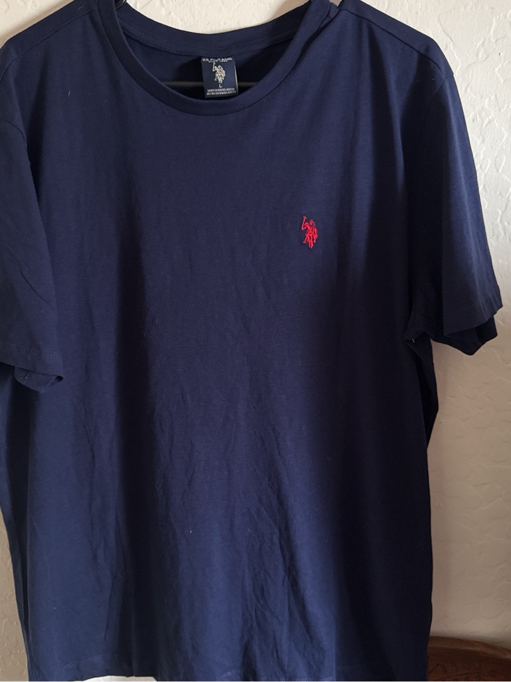 U.S. Polo Assn. Navy Short-Sleeve Crewneck T-Shirt with Red Logo